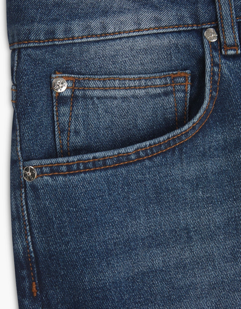 Vingt Quatre Slim Fit Mid Blue Jeans
