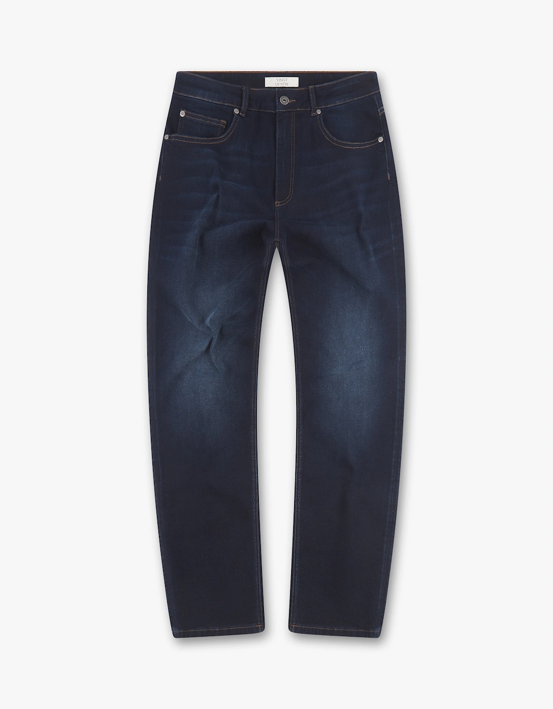 Vingt Quatre Denim Unisex Blue Vingt Quatre Straight Fit Indigo Rinse Jeans - Size: 33