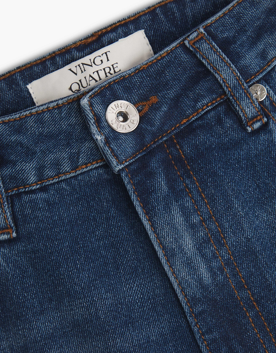 Vingt Quatre Slim Fit Mid Blue Jeans