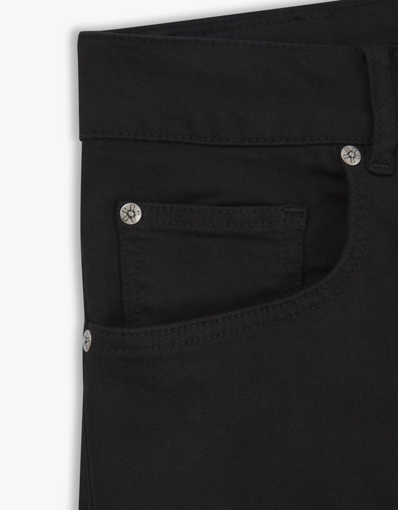 Vingt Quatre Straight Fit Stay Black Jeans