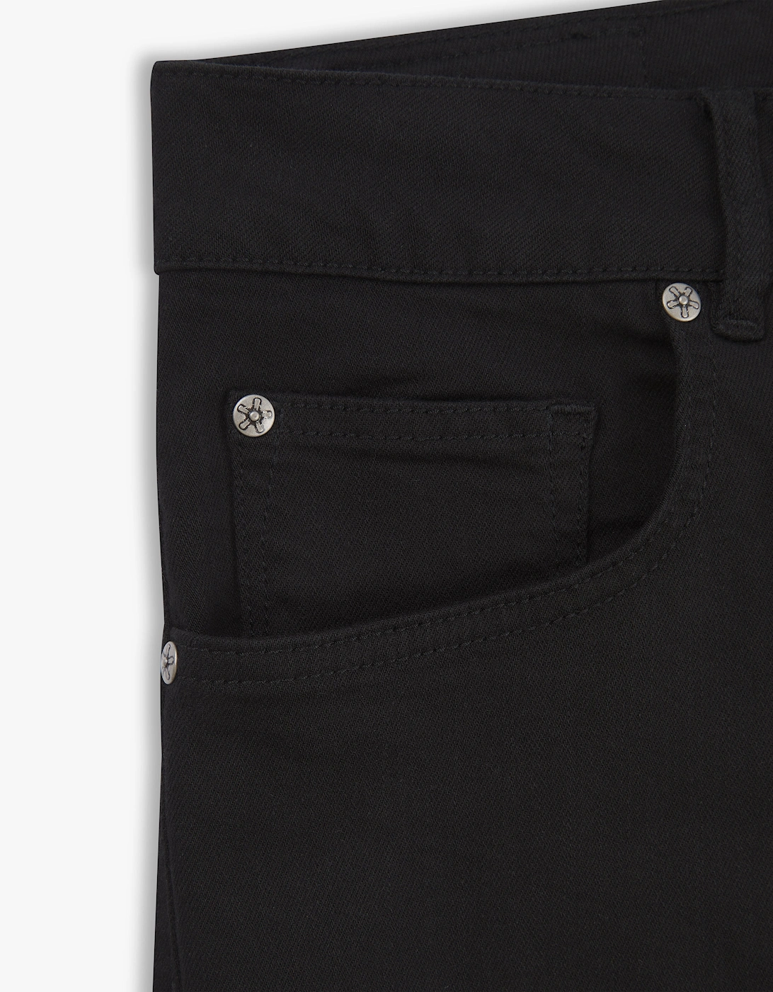 Vingt Quatre Straight Fit Stay Black Jeans