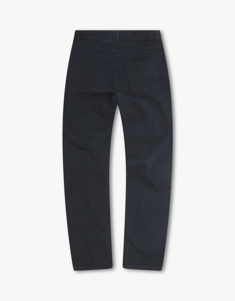 Vingt Quatre Taper Fit Navy Garment Dye Jeans