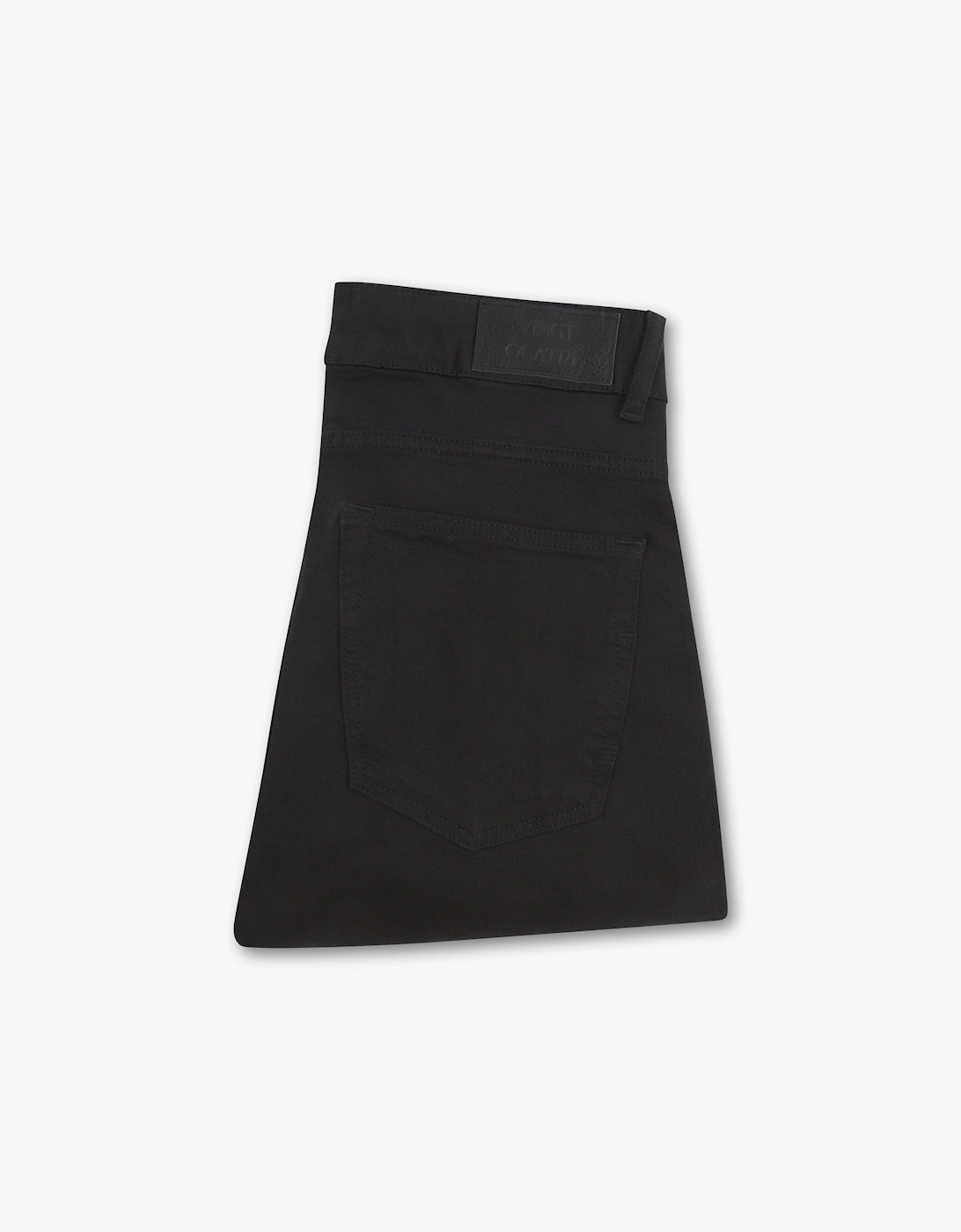 Vingt Quatre Straight Fit Stay Black Jeans