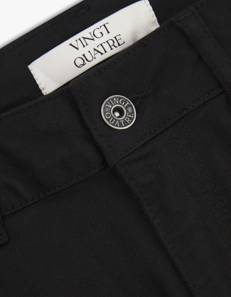 Vingt Quatre Straight Fit Stay Black Jeans