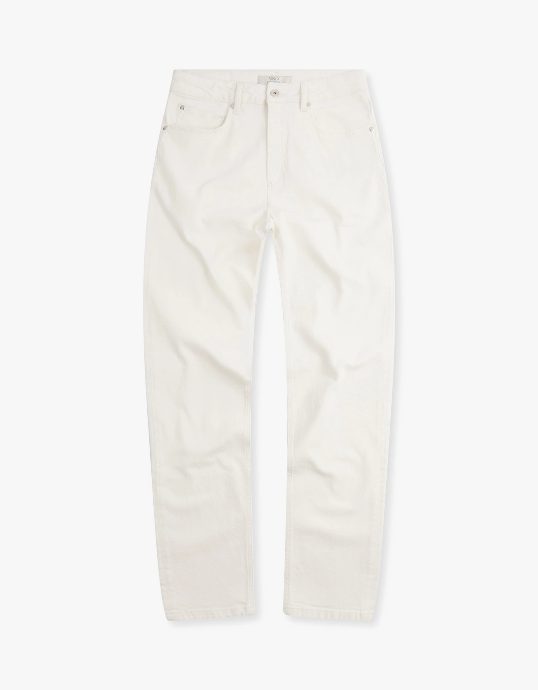 Vingt Quatre Denim Men's White Vingt Quatre Slim Fit Chalk Jeans - Size: 28/32