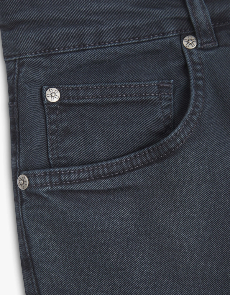 Vingt Quatre Taper Fit Navy Garment Dye Jeans