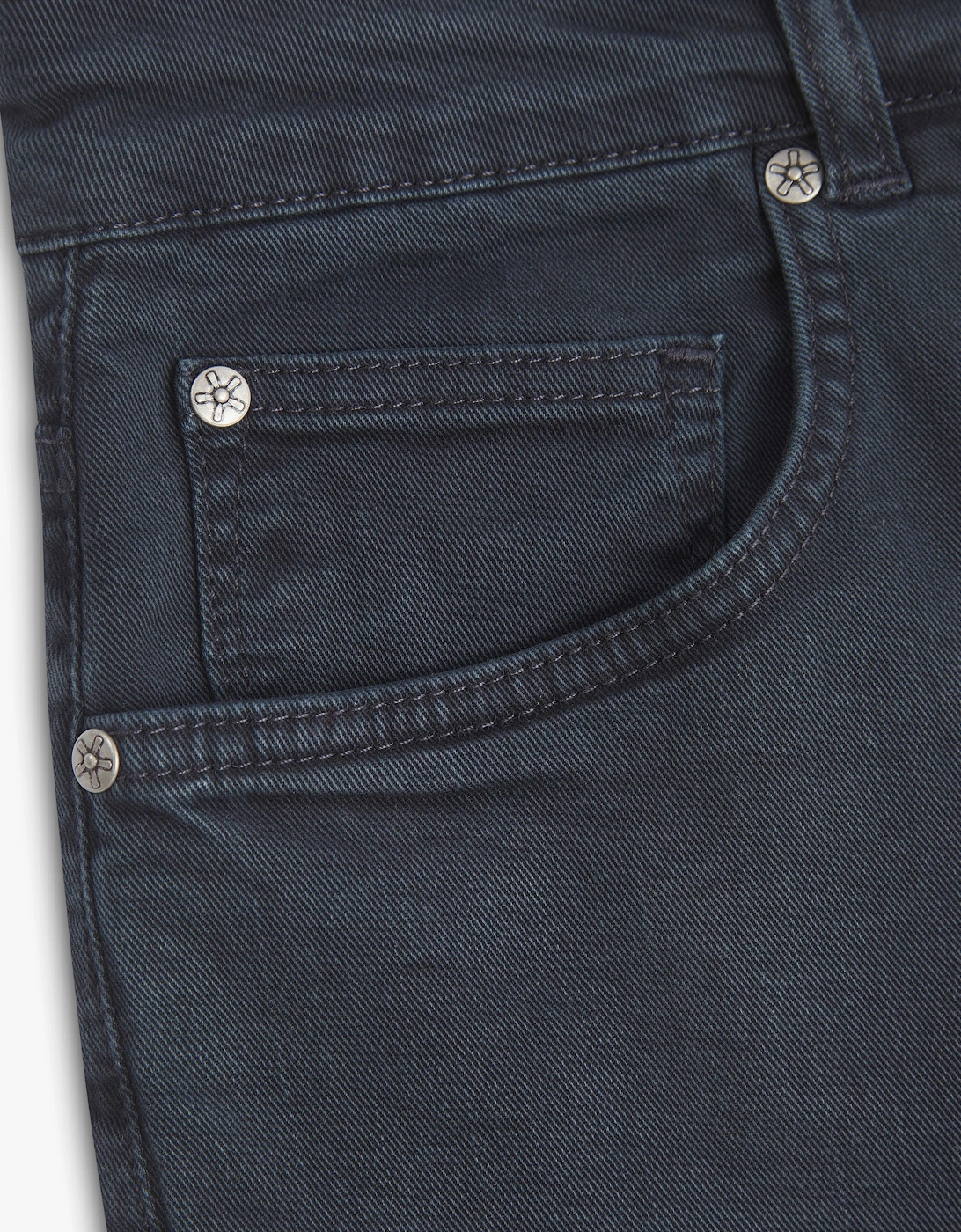 Vingt Quatre Taper Fit Navy Garment Dye Jeans