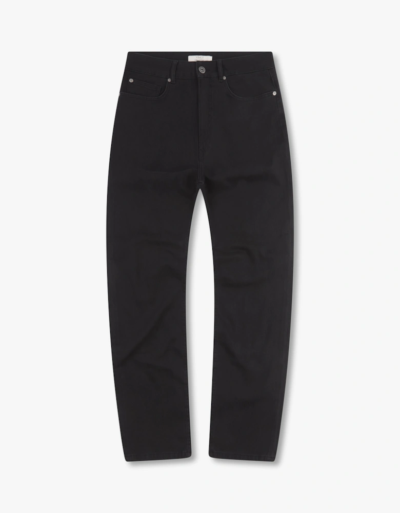 Vingt Quatre Taper Fit Washed Black Jeans