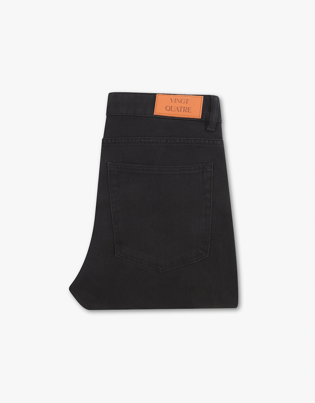 Vingt Quatre Taper Fit Washed Black Jeans