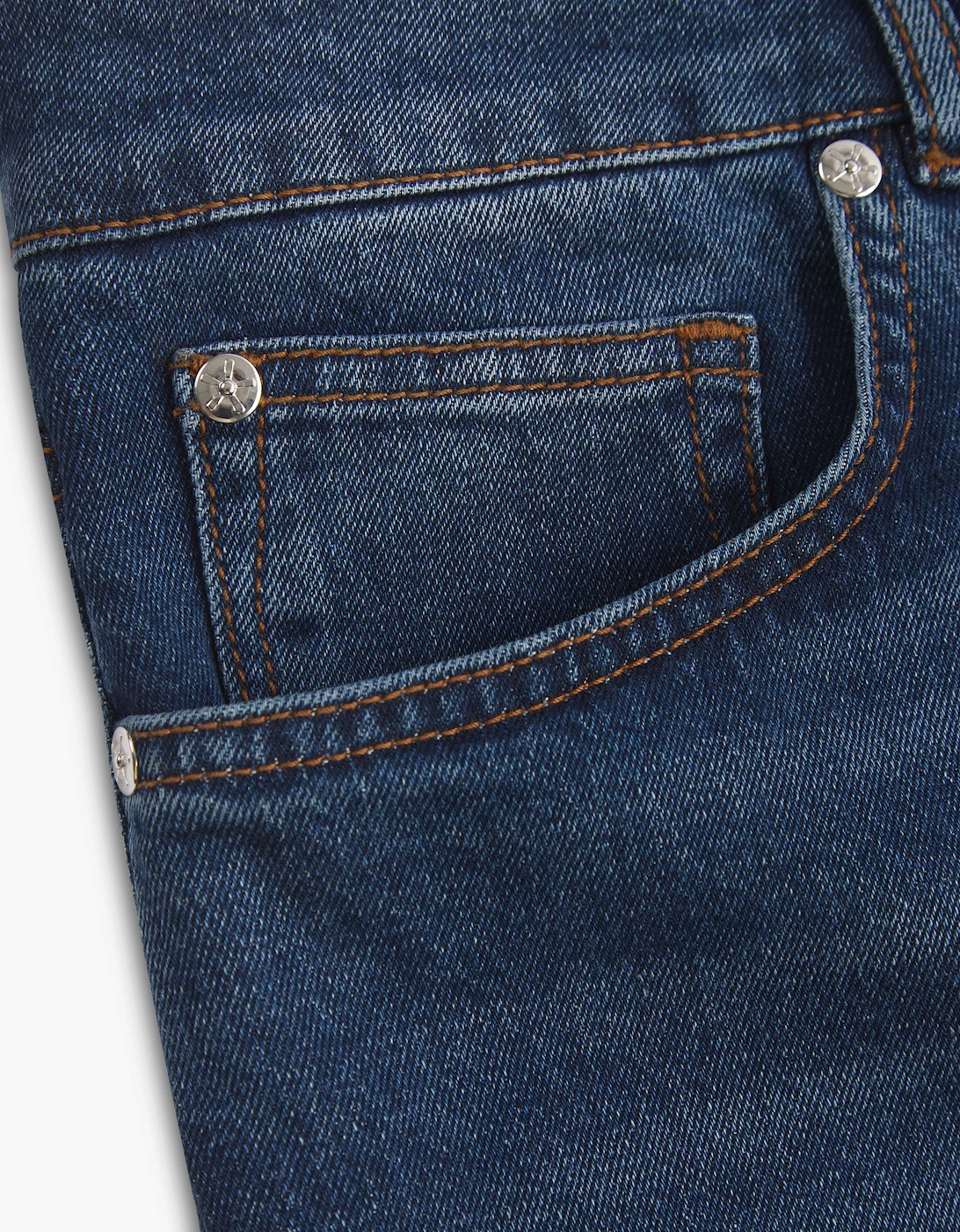 Vingt Quatre Straight Fit Mid Blue Jeans