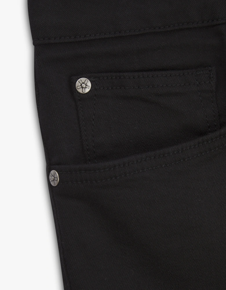 Vingt Quatre Taper Fit Stay Black Jeans