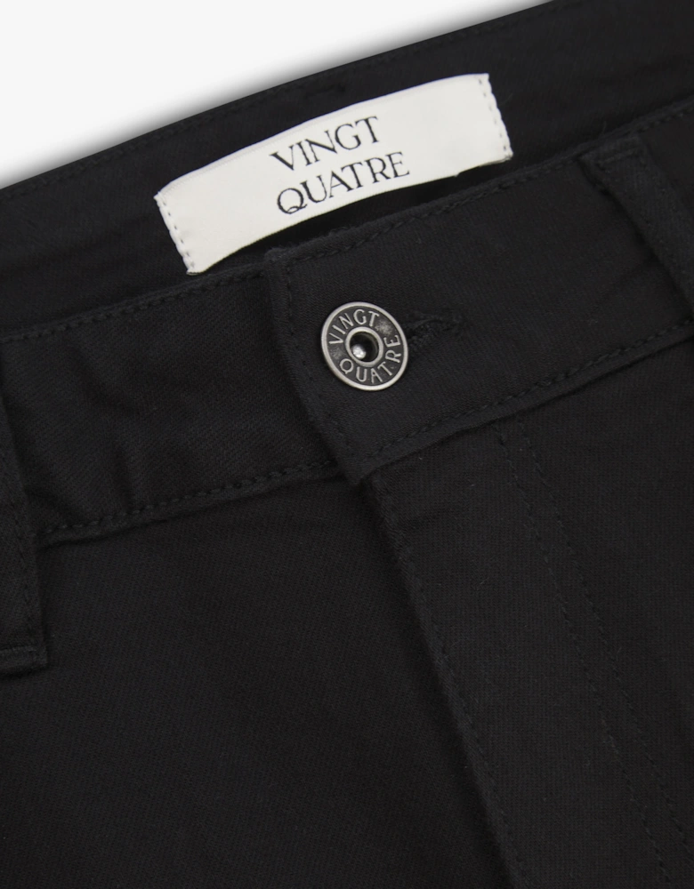 Vingt Quatre Taper Fit Stay Black Jeans