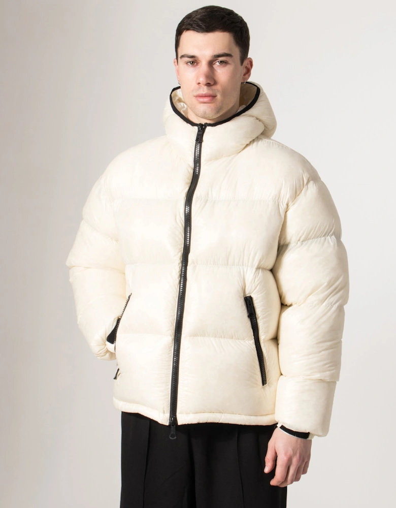 Translucent Hooded Bubble Jacket