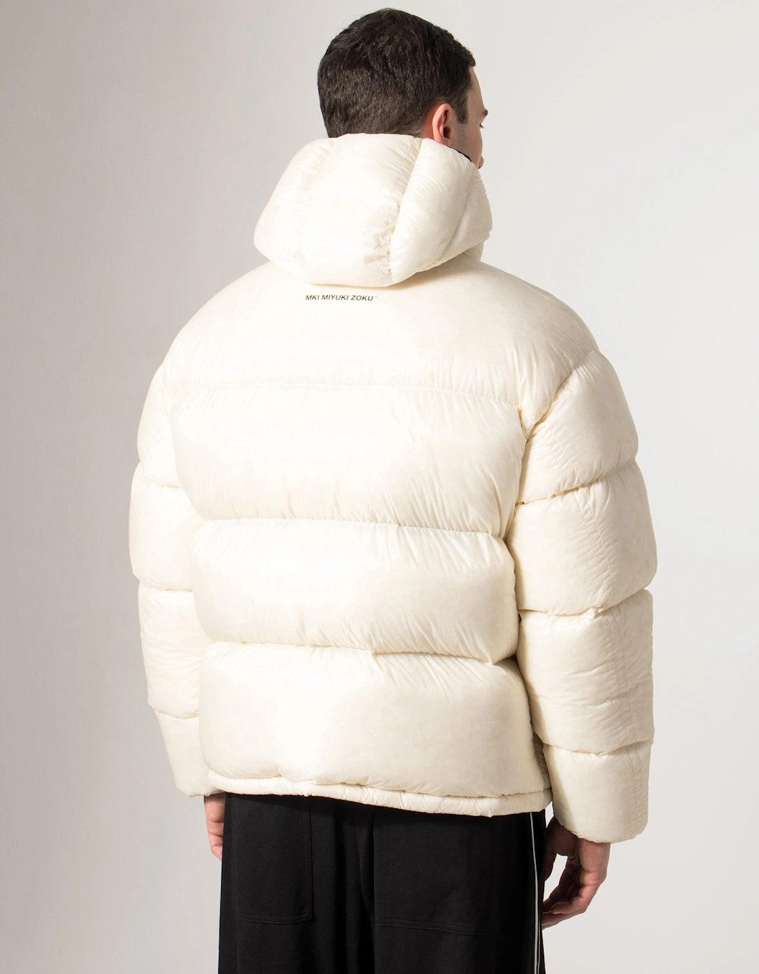 Translucent Hooded Bubble Jacket