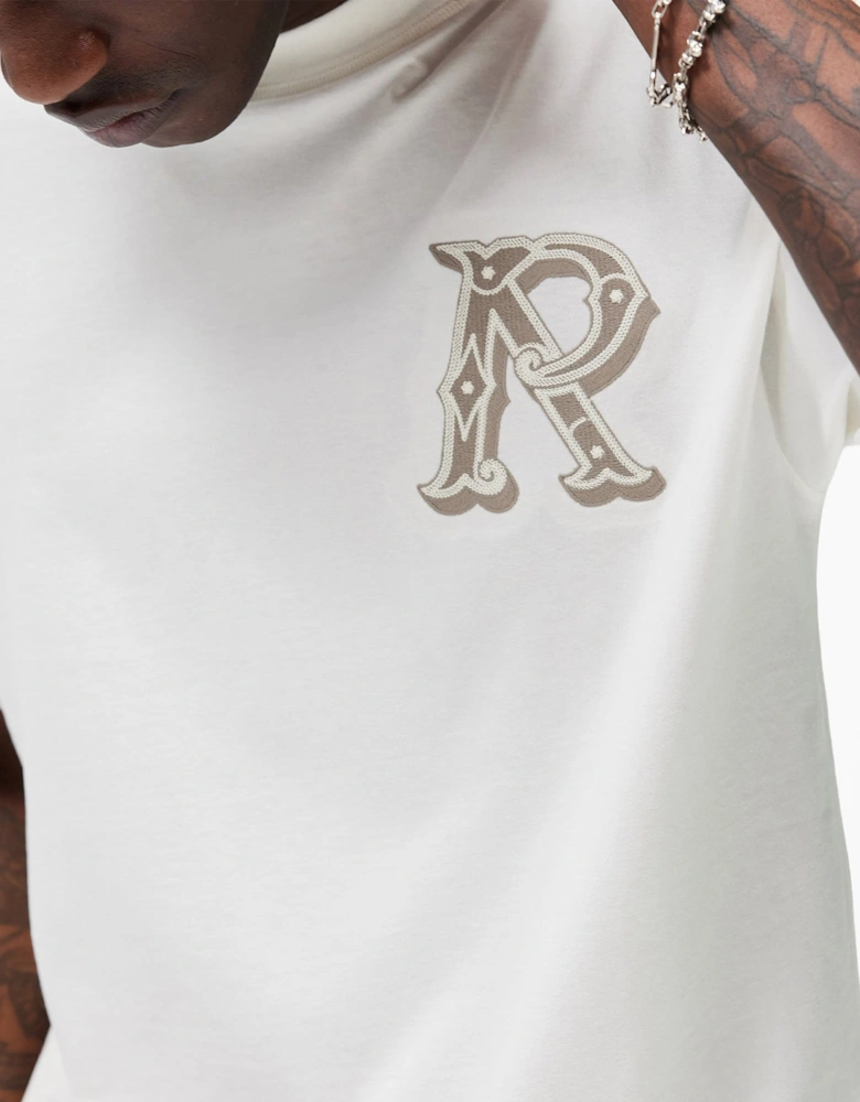 Oversized Fit Western Initial T-Shirt