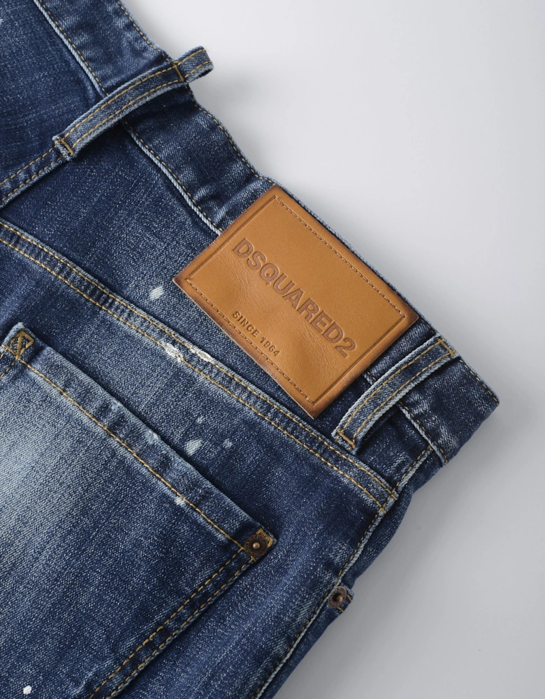 Marine Denim Shorts Blue