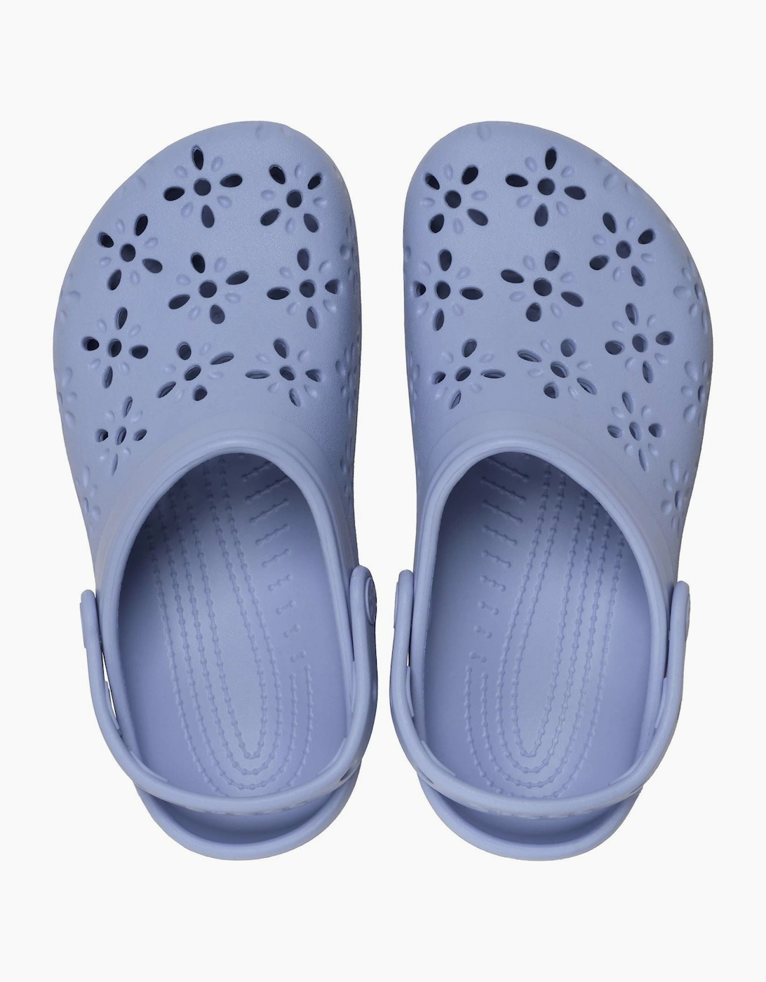 Classic Floral Cut Out Thermoplastic Women's Blue Haze Clogs