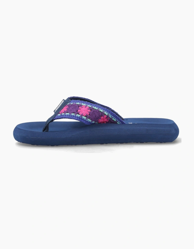 Spotlight Marlow Textile Women's Purple/Multi Flip Flops