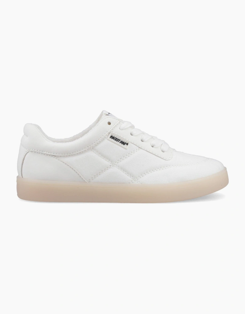 Kitty Canvas PU Cotton Women's White Trainers