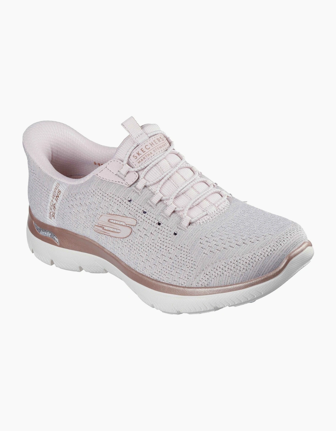 Arch Fit Summits - Soft Shimmer Textile Women's Light Pink Standard Trainers, 6 of 5