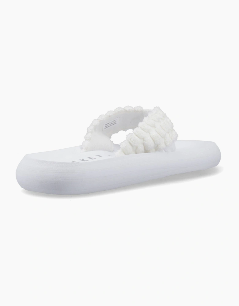 Spotlight Atom Textile Women's White Flip Flops