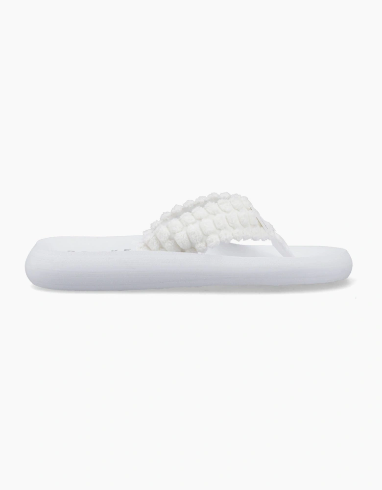 Spotlight Atom Textile Women's White Flip Flops