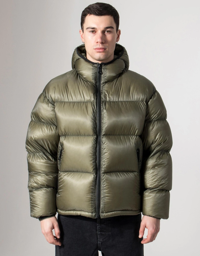 Translucent Hooded Bubble Jacket