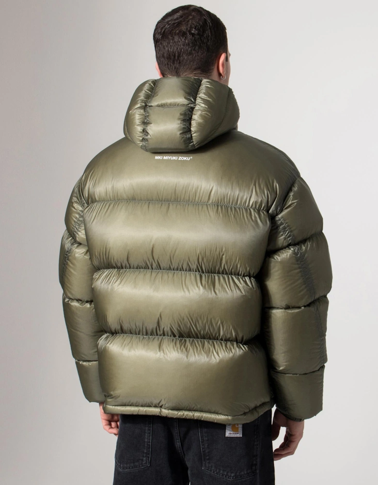 Translucent Hooded Bubble Jacket