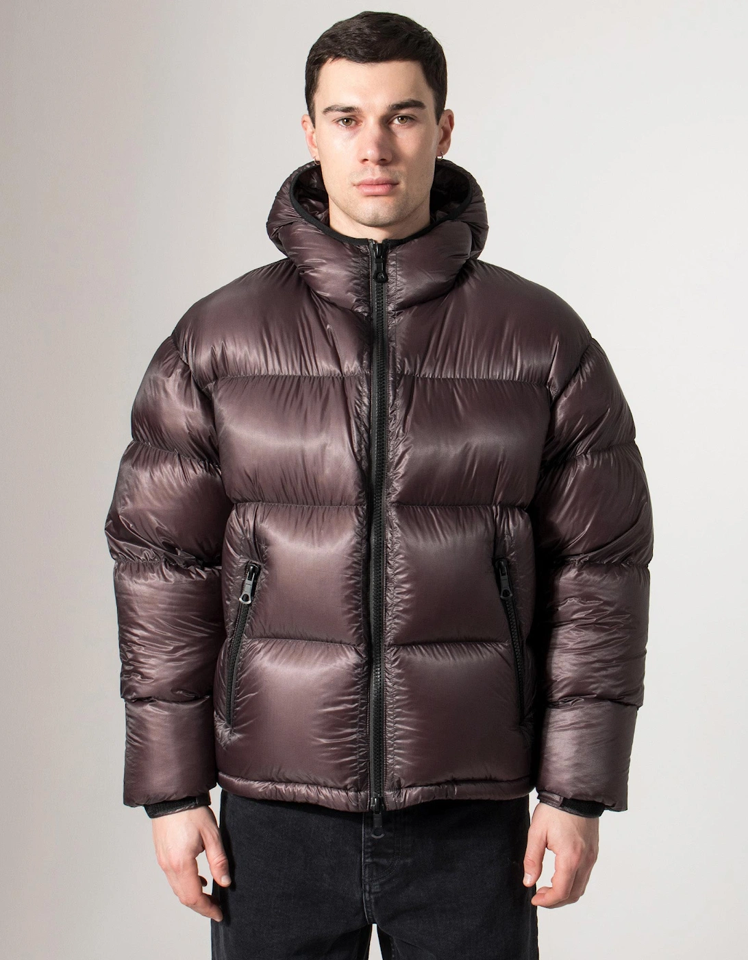 Translucent Hooded Bubble Jacket