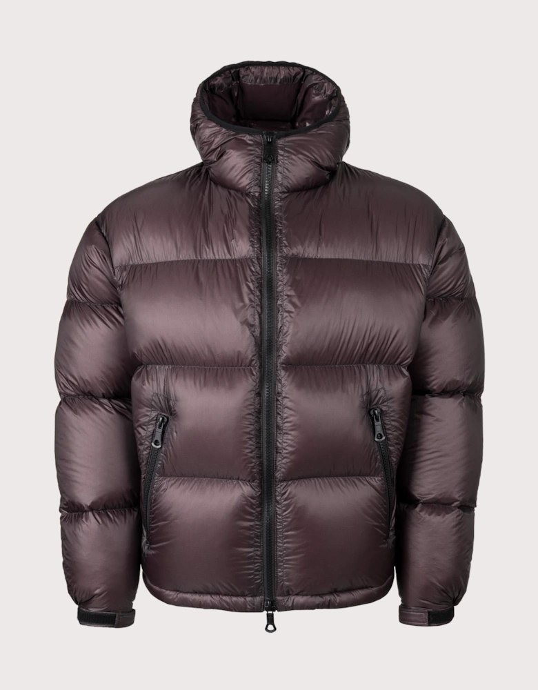 Translucent Hooded Bubble Jacket