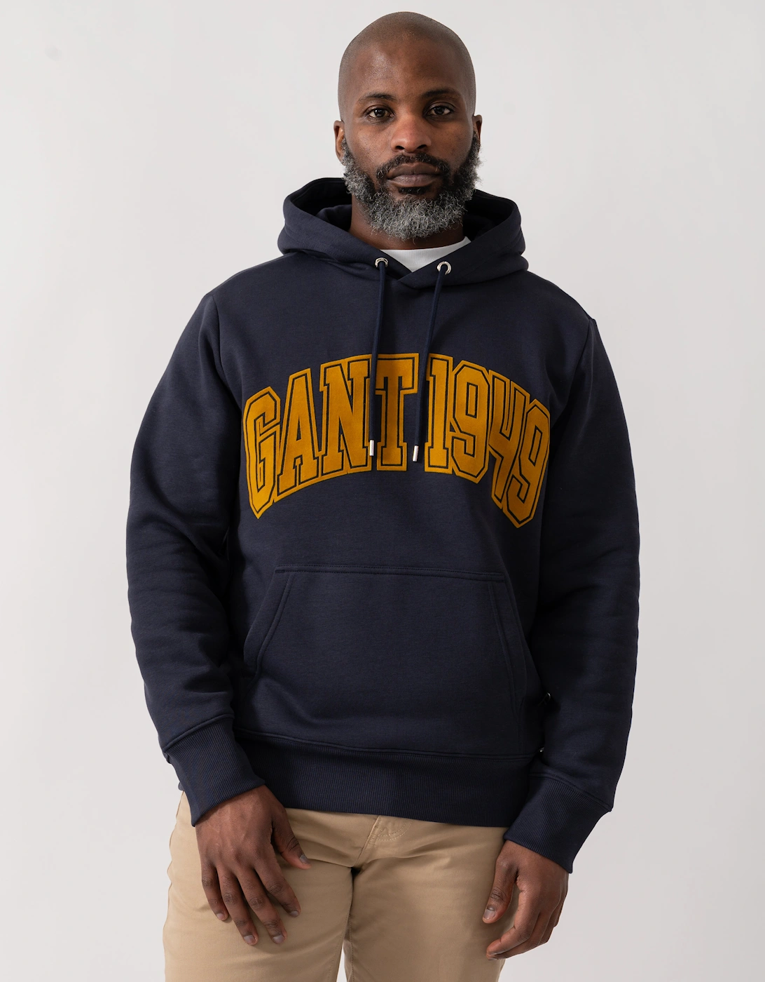 Gant Men's Navy Graphic Hoodie - 433 Evening Blue  42 Xl