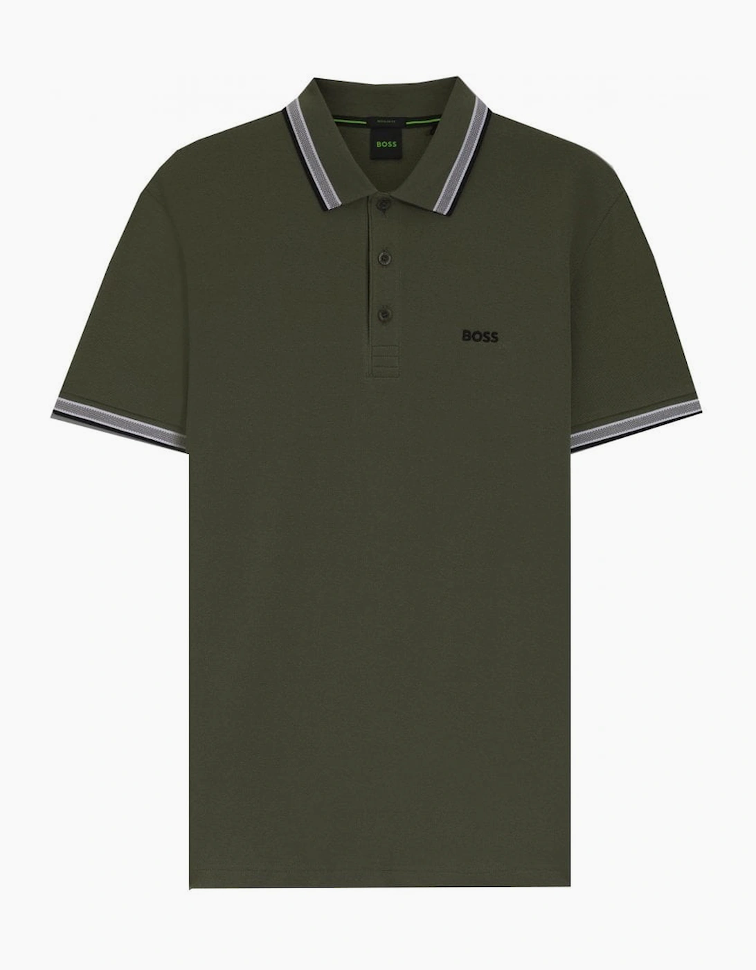 Hugo Boss Men's Green Khaki Brown Paddy Polo Shirt  38 M