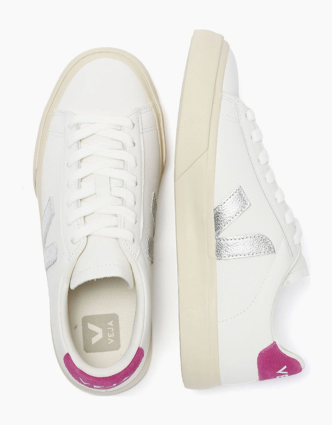 Campo Leather Women's White/Silver/UltraViolet Trainers