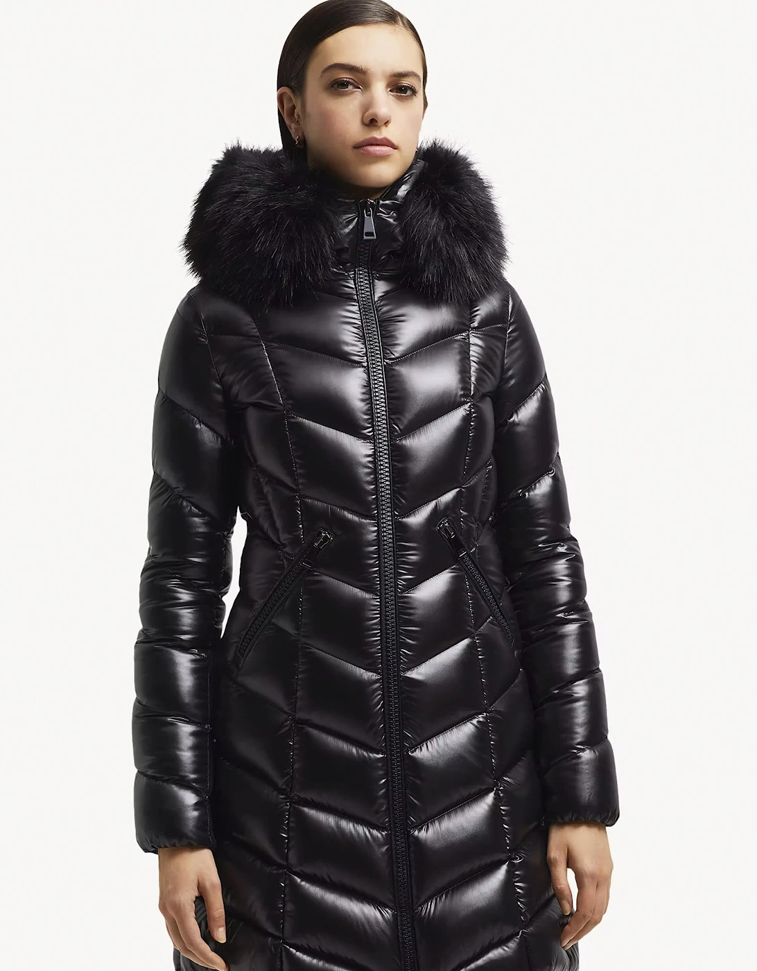 Womens Fulmarus Long Coat Black