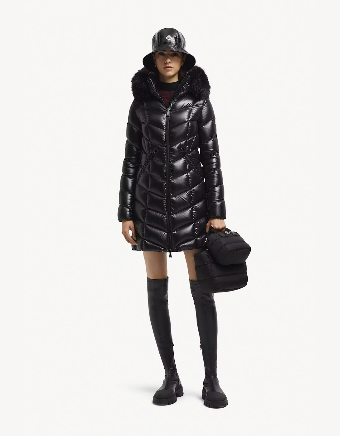 Womens Fulmarus Long Coat Black