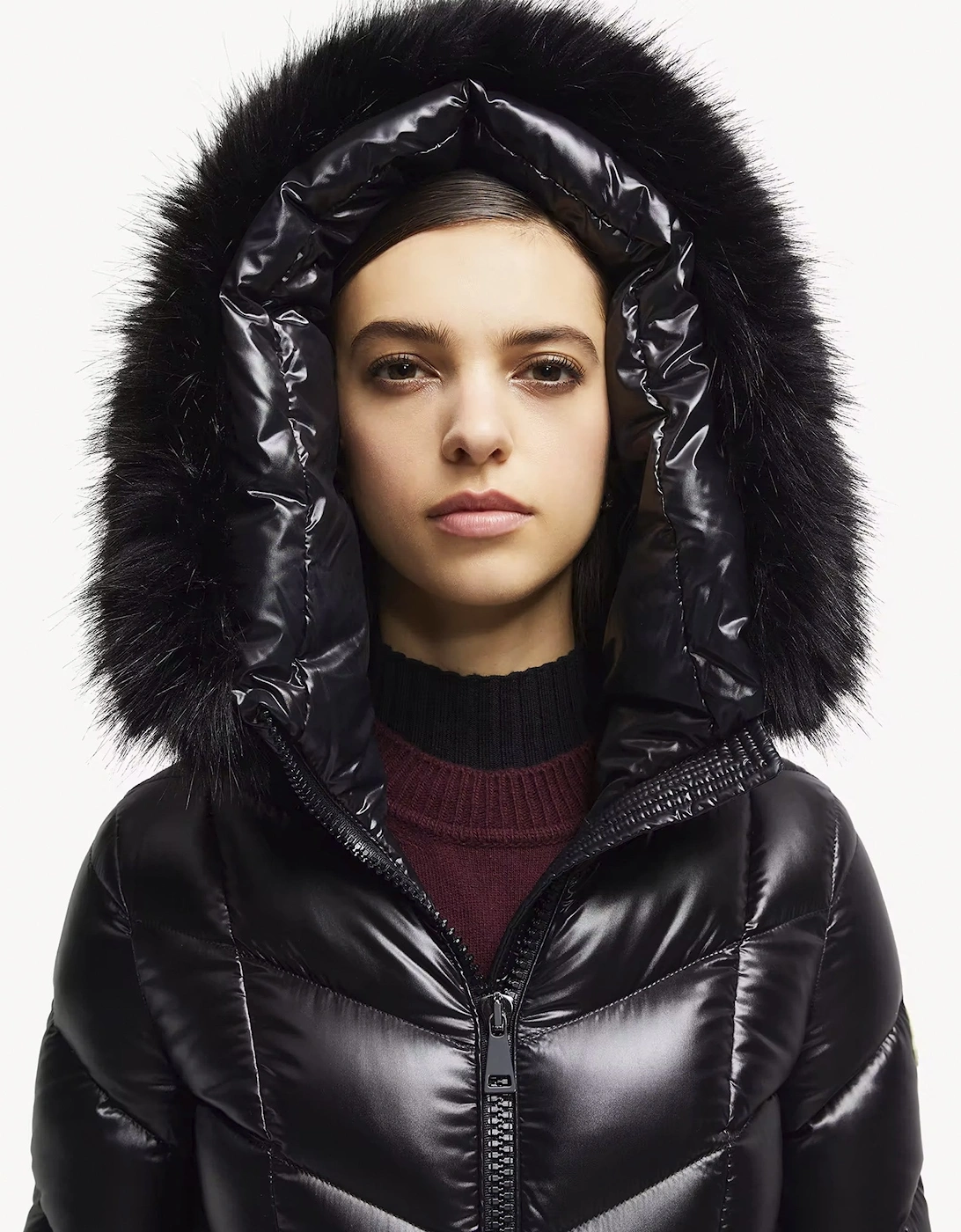 Womens Fulmarus Long Coat Black