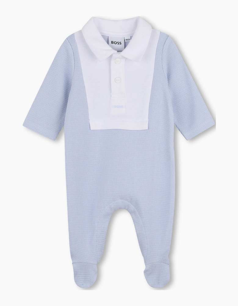 BOSS BABY BOY PALE BLUE BABYGROW J53040