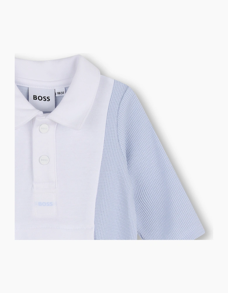 BOSS BABY BOY PALE BLUE BABYGROW J53040