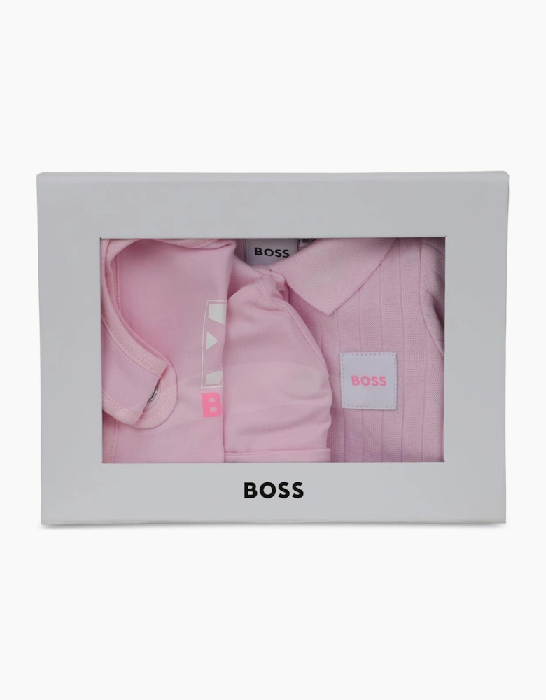 BOSS BABY GIRL PINK 3 PCE SET J53060