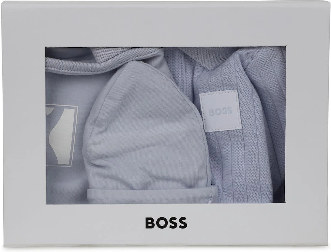 BOSS BABY PALE BLUE GIFT BOX BABYGROW + HAT J53044, 7 of 6