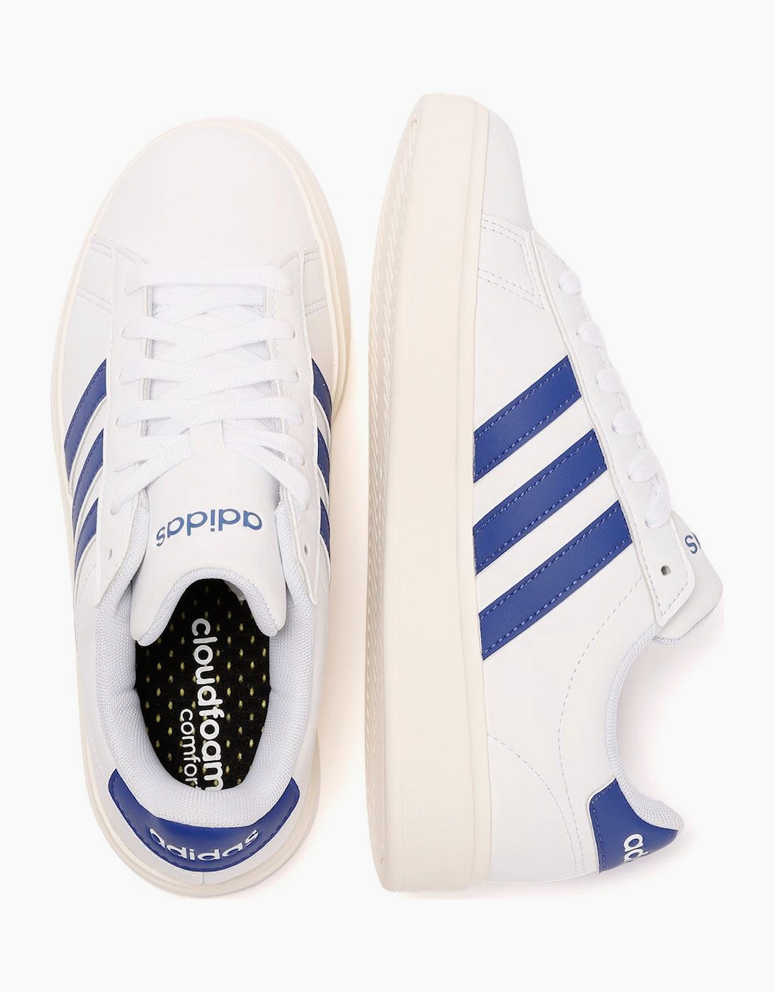 Grand Court 2.0 White/Blue Trainers