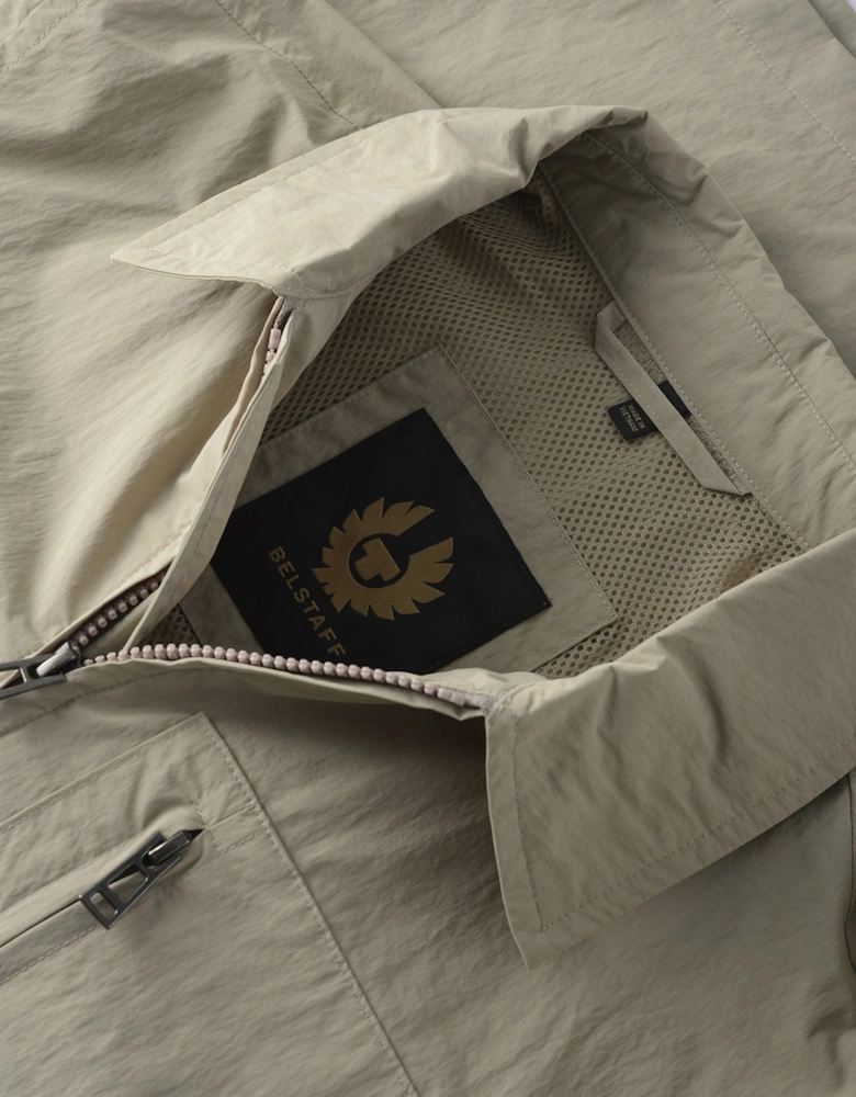 Grid Overshirt Beige