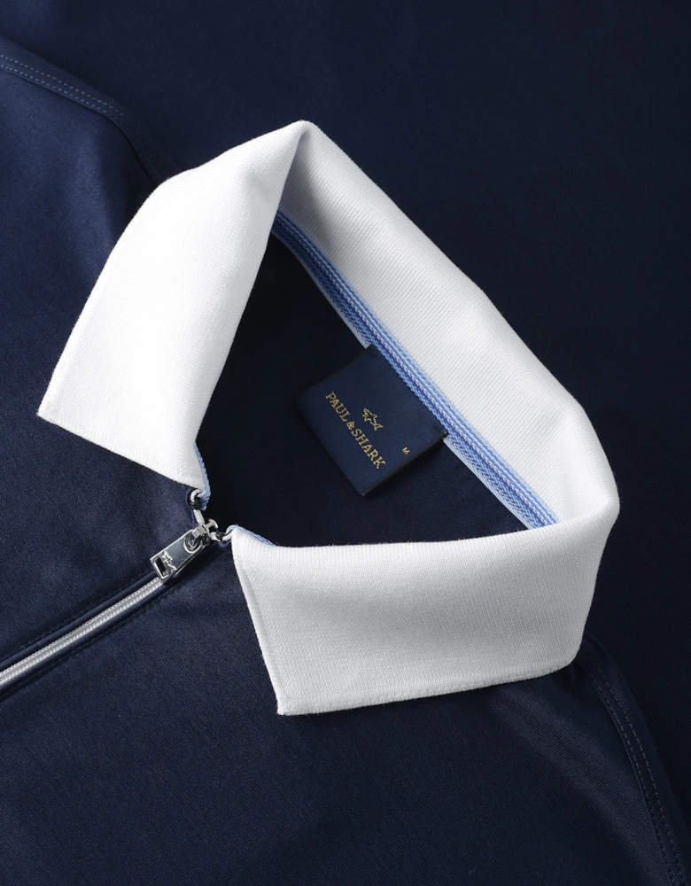 Lightweight Cotton Jersey Polo Navy