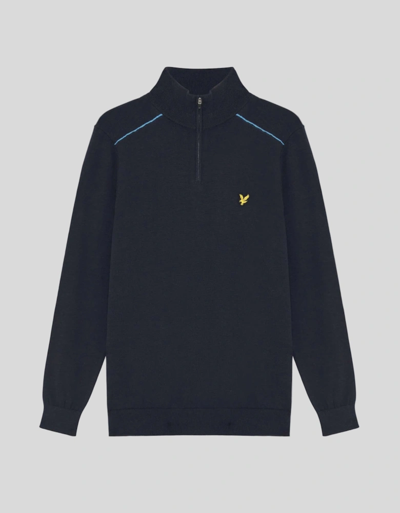 Cotton Tipped 1/4 Zip Jumper