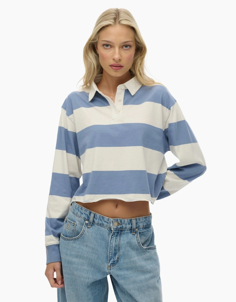 Womens Athletic Essentials Long Sleeve Polo Shirt