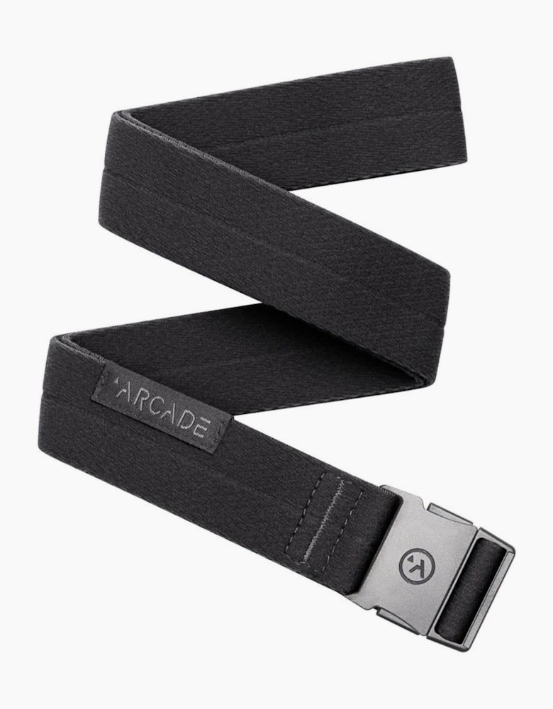 Mens Midnighter Slim Webbed Belt - Black Noir - OS