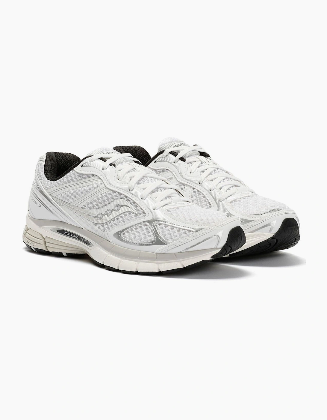 Saucony Unisex White Progrid Guide 7 /Black Trainers  3 Size 3