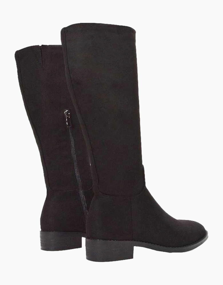 Womens/Ladies Lucia Knee-High Low Block Heel Riding Boots