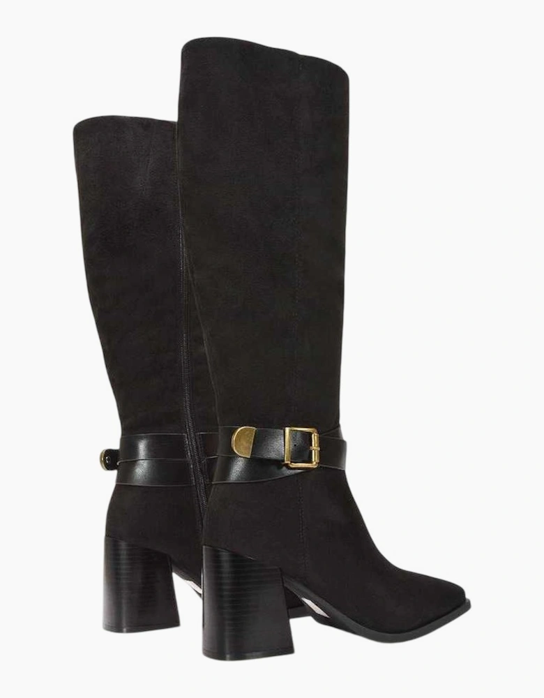 Womens/Ladies Ophelia Knee-High Block Heel Long Boots