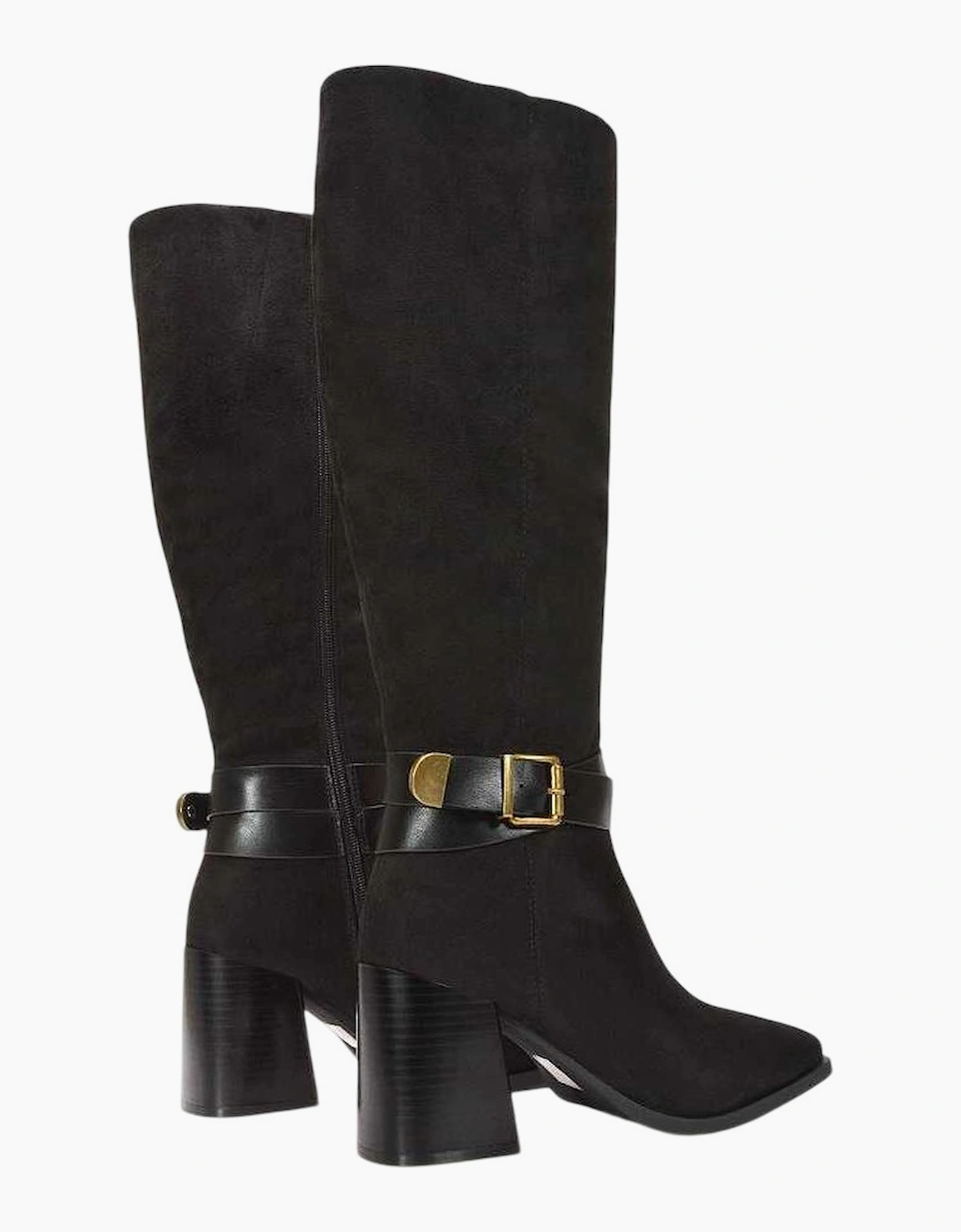 Womens/Ladies Ophelia Knee-High Block Heel Long Boots
